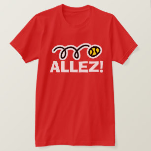 Allez! Cool tennis sport t shirt in rode kleur