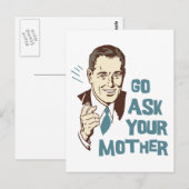 Allez demander votre carte postale mère (Devant / Derrière)