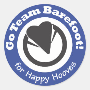 Allez Équipe Pieds Nus ! Autocollant