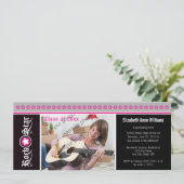 Allez ! Faire-part de diplôme Customisé (rose) (Debout devant)