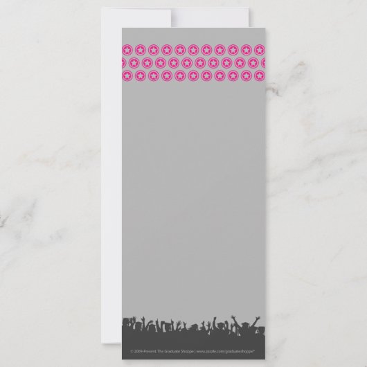 Allez ! Faire-part de diplôme Customisé (rose) (Dos)