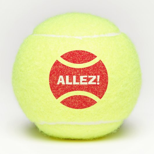 Allez ! Idée cadeau de balles de tennis personnali (Devant)