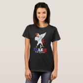 Allez les Bleus France Soccer Flag Rooster Dabing T-shirt (Voorkant volledig)