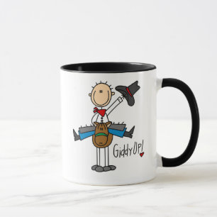 Allez les cow-boys ! Mug Cow-boy à figure bâton