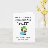 Allez Mieux Bientôt, Mignonne, Drôle, Bonne Carte  (Fleur jaune)