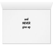 ALLEZ POUR LA CARTE D'ENCOURAGEMENT N'ABANDONNEZ J (Intérieur Horizontal (Bas))