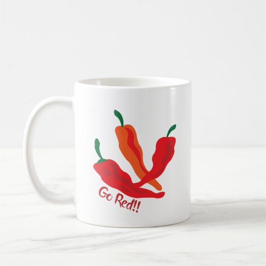 Allez rouge ! ! ! Chili Peppers Café Mug (Gauche)