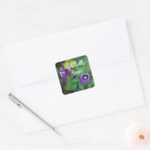 Allez-Y Bientôt Stickers Fleurs Colonnes Violettes (Enveloppe)