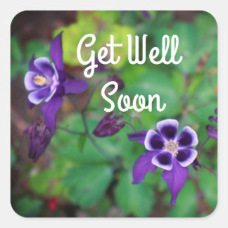 Allez-Y Bientôt Stickers Fleurs Colonnes Violettes