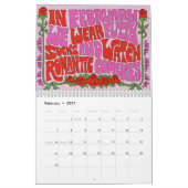 Allez-y ! Calendrier de lettrage groovy (Feb 2027)