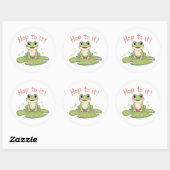 Allez-y ! Sticker Lily Pad Grenouille mignonne (Feuille)
