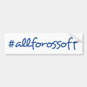 #AllForOssoff Blue Text Bumpersticker (Voorkant)
