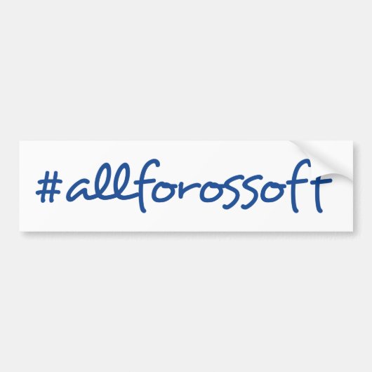 #AllForOssoff Blue Text Bumpersticker (Voorkant)