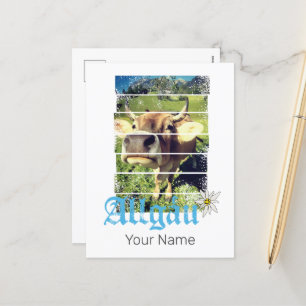 Allgäu Alps Koe Beieren Duitsland Souvenir Feestdagenkaart