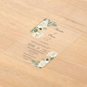 Alliance de mariage à fleurs blanches Invitation d (Poser)