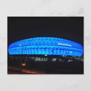 Allianz Arena 's nachts in München Briefkaart