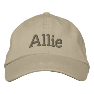 Allie Name Embroided Baseball Pet - Khaki