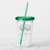 ALLIE Ski Sneeuwbril Berg Vibes Acryl Drinkbeker (Achterkant)