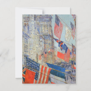 Allies Day, mei 1917 van Childe Hassam, Vintage Ar Kaart