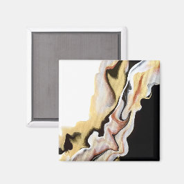 Alligare Gouden Abstracte Acryl Vloeibare Kunst Magneet
