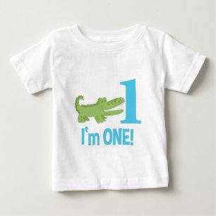 Alligator 1ste verjaardag.. ik ben één T-shirt