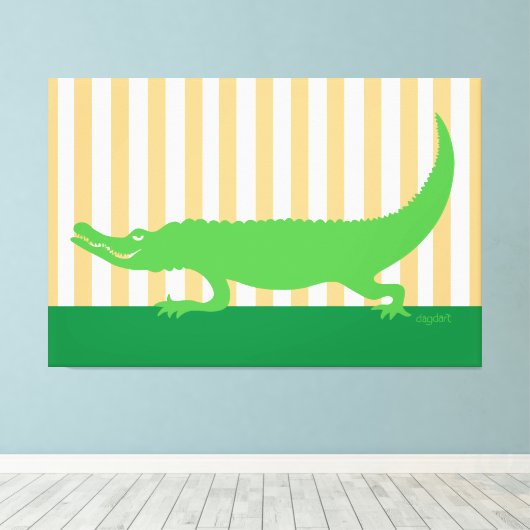 Alligator 40x60 Canvas Art (Insitu (Houten vloer))