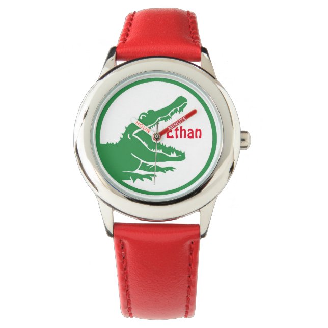 Alligator aangepaste horloge (Voorkant)