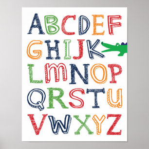 Alligator ABC-Poster Poster