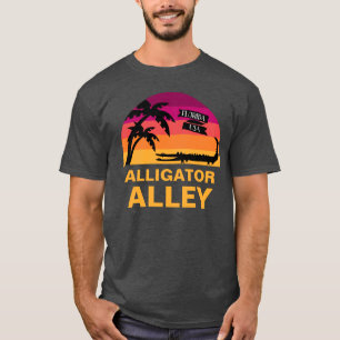 Alligator Alley Florida Everglades Retro T-shirt