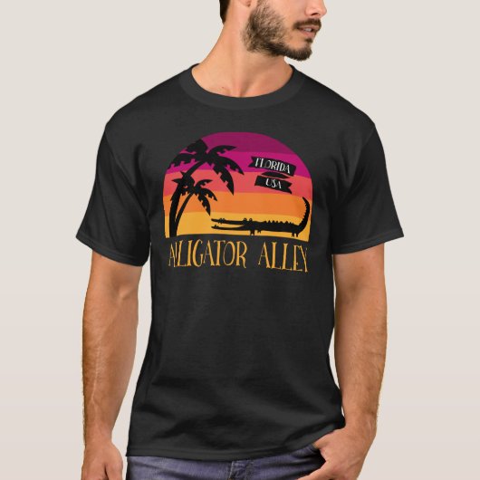 Alligator Alley Floride Everglades Retro T-shirt (Devant)