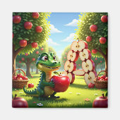 Alligator Andy – Kids Art Magnet - Apple Magneet (Voorkant)