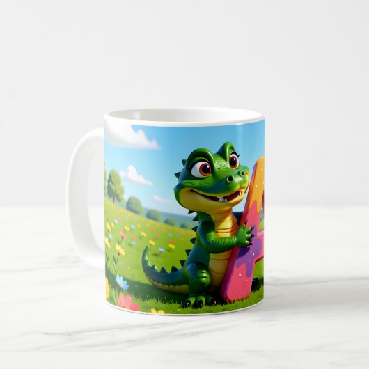 Alligator Andy Mug – A – Alphabet  (Devant gauche)
