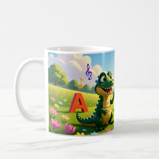 Alligator Andy Mug – Travel Diary & Alphabet (Gauche)