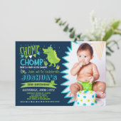 Alligator Anniversaire Invitation Crocodile Party (Debout devant)