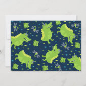 Alligator Anniversaire Invitation Crocodile Party (Dos)