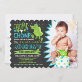 Alligator Anniversaire Invitation Crocodile Party (Devant)