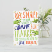 Alligator Anniversaire Merci Cartes de notes (Debout devant)