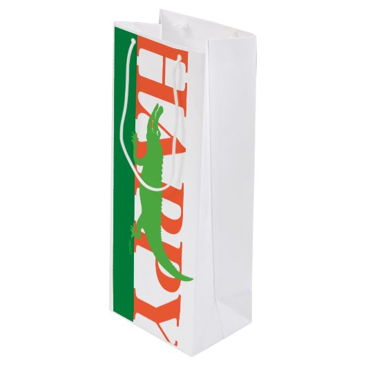 Alligator Anniversaire Sac à vin (Devant Angle)