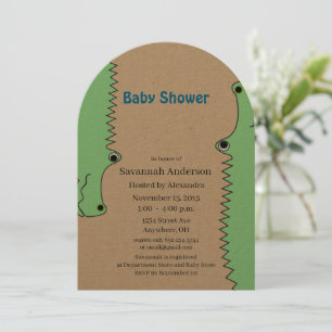 Alligator Baby Boy Shower Invitations