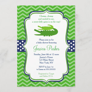 Alligator Baby Shower Invitations