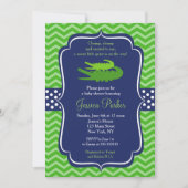 Alligator Baby Shower Invitations (Devant)