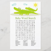 Alligator Baby shower Word Search Game (Voorkant)