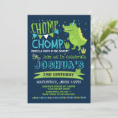 Alligator Birthday Invitation Crocodile Party Kaart (Staand voorkant)