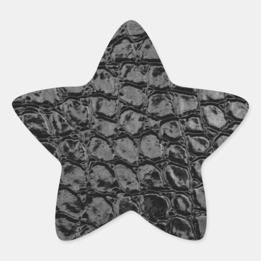 Alligator Black Faux Leather Ster Sticker (Voorkant)