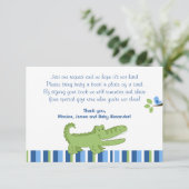 Alligator Blue/Green RSVP Enclosure Kaarten (Staand voorkant)