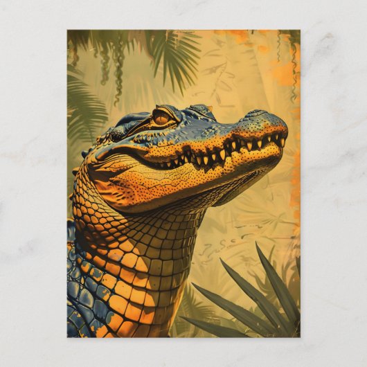Alligator Briefkaart (Voorkant)