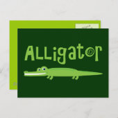Alligator Briefkaart (Voorkant / Achterkant)