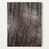 Alligator Brown en cuir Texture et piqûres (Dos)