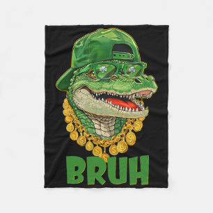 Alligator Bruh St. Patrick's Day Kostuum Tiener Jo Fleece Deken