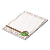 Alligator; bruine Chevron Notitieblok (Gedraaid)